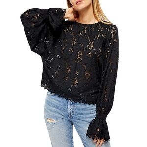 Free People Olivia Lace Tee